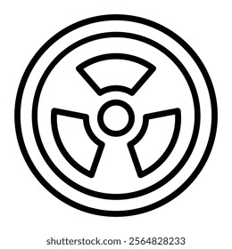 Radioactive Vector Line Icon Design