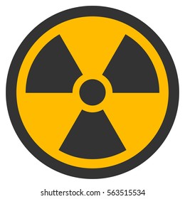 Radioactive vector pictograph. Style is flat graphic symbol.