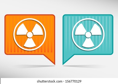 Radioactive vector yellow and blue pointer