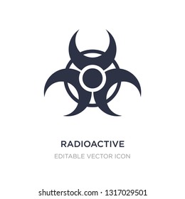 radioactive warning icon on white background. Simple element illustration from Signs concept. radioactive warning icon symbol design.