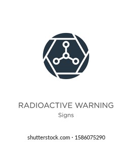 Radioactive warning icon vector. Trendy flat radioactive warning icon from signs collection isolated on white background. Vector illustration can be used for web and mobile graphic design, logo, eps10
