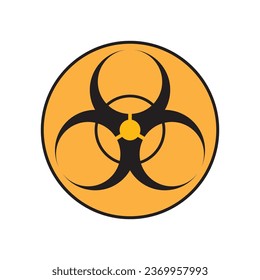 Radioactive warning icon,vector illustration symbol design