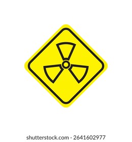 Radioactive warning logo, illustration symbol element