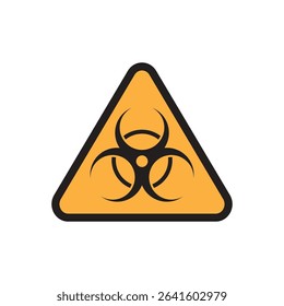Radioactive warning logo, illustration symbol element