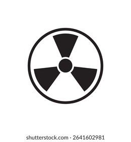 Radioactive warning logo, illustration symbol element