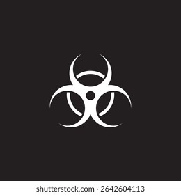 Radioactive warning logo, illustration symbol element