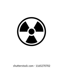 Radioactive Warning, Radiation. Flat Vector Icon illustration. Simple black symbol on white background. Radioactive Warning, Radiation sign design template for web and mobile UI element