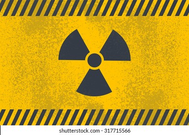 Símbolo radioactivo. Elemento de diseño.Ilustración vectorial,Pasos 10.