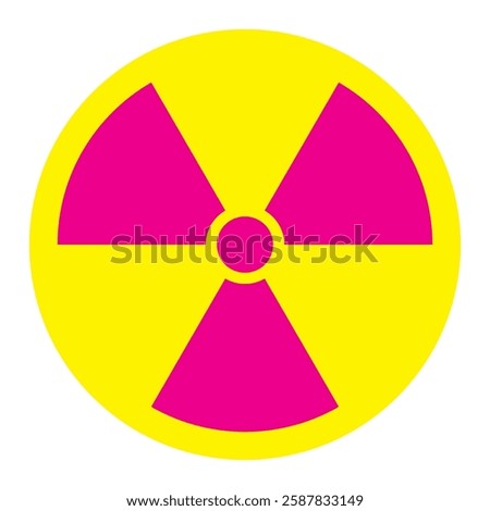 Radioactive warning sign vector illustration. Radioactivity alert symbol.