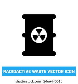 Radioactive waste barrel - vector icon.