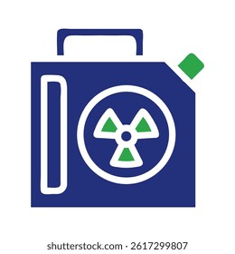 Radioactive Waste Container Flat Vector Icon