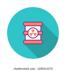 Radioactive Waste Flat Icon