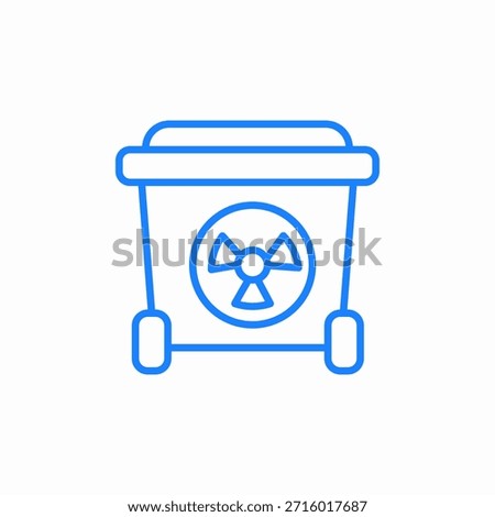 radioactive waste icon sign vector