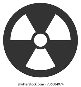 RADIOACTIVE WASTE sign in circle. Vector icon.