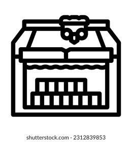 radioactive waste treatment nuclear energy line icon vector. radioactive waste treatment nuclear energy sign. isolated contour symbol black illustration