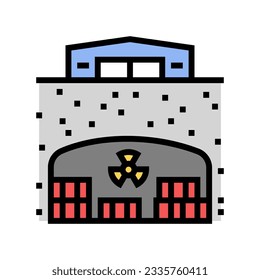 radioactive waste treatment nuclear energy color icon vector. radioactive waste treatment nuclear energy sign. isolated symbol illustration