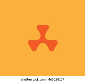 Radioactive weapons of mass destruction, minimalistic vector logo.