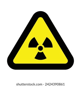 radioactivo amarillo negro triángulo icono nuclear señal de advertencia aislado símbolo de peligro alerta peligro peligro peligro tráfico vector diseño plano para sitio web móvil aislado blanco Fondo