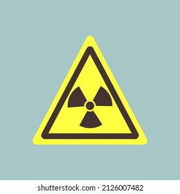 radioactive zone alert triangle vector illustration
