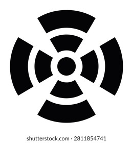 Radioactivesign symbol icon warning radiation danger nuclear hazard radioactivemark logo radiation symbol