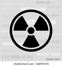 radioactivity black vector icon