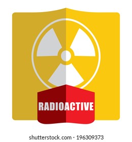 Radioactivity danger, industrial concept with radiation sign