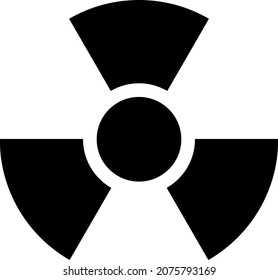 Icono de radiactividad con estilo plano. Imagen de icono aislado de radiactividad vectorial en un fondo blanco.