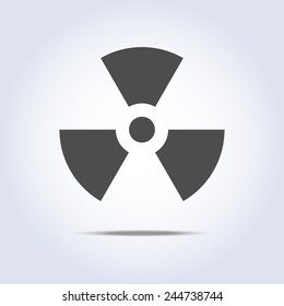 Radioactivity icon in gray colors. Vector illustration