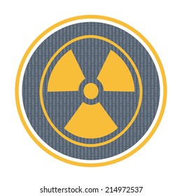 Radioactivity icon, industrial concept with abstract background