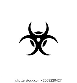 Radioaktivität Symbol im trendigen, flachen Stil einzeln auf weißem Hintergrund. Symbol für Ihr Webdesign, App, UI. Vektorgrafik auf weißem Hintergrund, EPS10