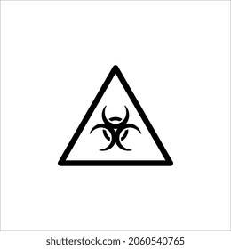 Icono de radiactividad en estilo plano moderno aislado en fondo blanco. Símbolo de diseño de sitio web, aplicación, interfaz de usuario. Ilustración del vector sobre fondo blanco, EPS 10