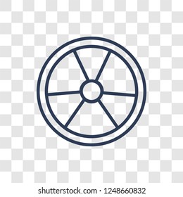Radioactivity icon. Trendy linear Radioactivity logo concept on transparent background from Science collection