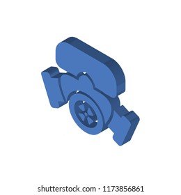 Radioactivity isometric left top view 3D icon