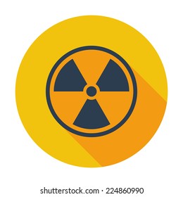 Radioactivity. Single flat color icon. Vector illustration.