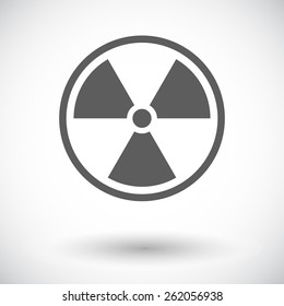 Radioactivity. Single flat icon on white background. Vector illustration.