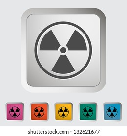 Radioactivity. Single icon. Vector illustration.