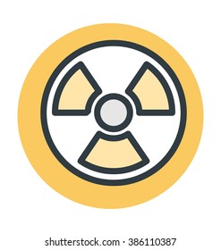 Radioactivity Symbol Colored Vector Icon 