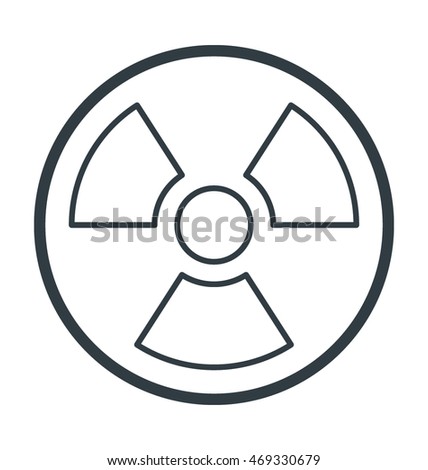 radioactivity symbol colored vector