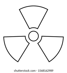 Radioactive Symbol Icon Nuclear Radiation Warning Stock Vector (Royalty ...