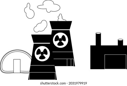 
Radioactivity Threat Icon On A White Background