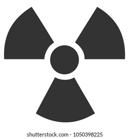 Radioactivity vector icon. Illustration style is a flat iconic symbol.