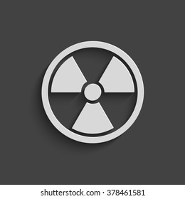 radioactivity vector icon with shadow