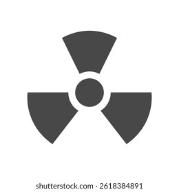Radioactivity Warning Solid Pictogram Radiation Hazard Symbol For Nuclear Safety And Emergency Protocol
