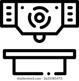 icono de radiofrecuencia. Diseño De Estilo Lineal Delgado Aislado Sobre Fondo Blanco
