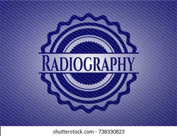Radiography badge with denim texture