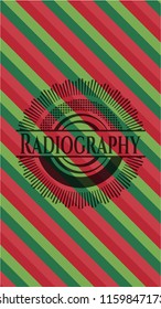 Radiography christmas style emblem.