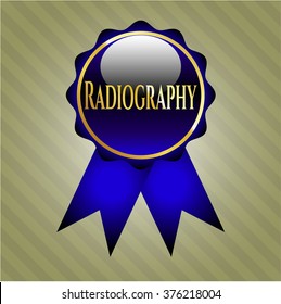 Radiography golden badge or emblem