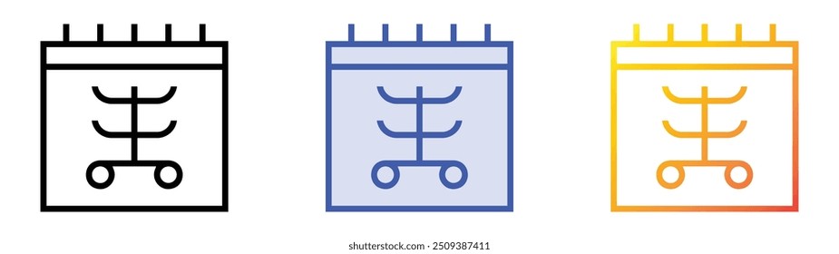 radiography icon. Linear, Blue Fill and Gradient Style Design Isolated On White Background