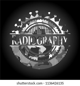 Radiography on grey camo pattern