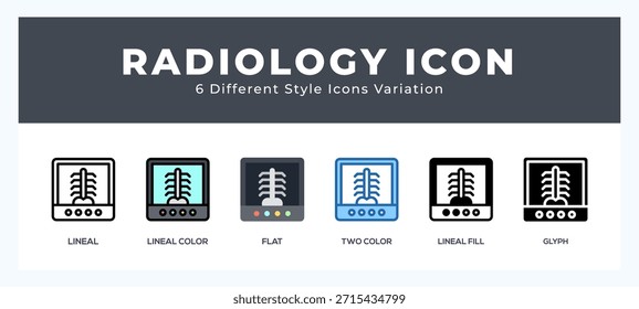 Pack de iconos de radiografía. Ilustración vectorial.